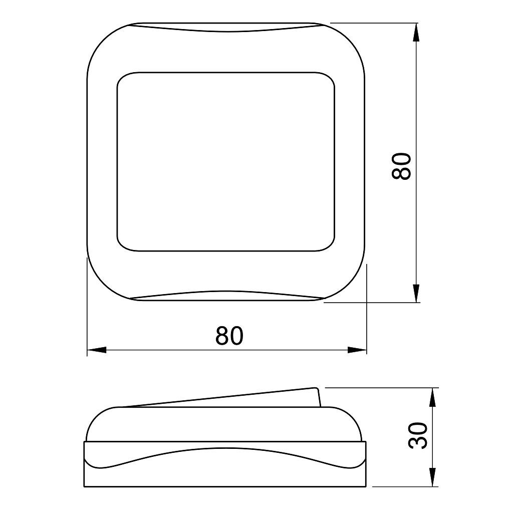 Tracon TTK-03 Falon kívüli kétpólusú kapcsoló 10AX/250VAC,IP20 - Image 2