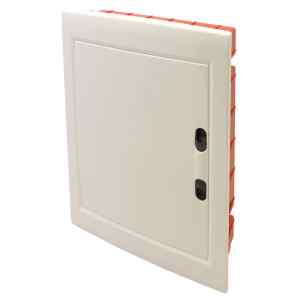 Tracon EDSSN-12/2 Süllyesztett elosztódoboz,fehér-sík ajtóval,NPE nélkül 2×12 modul,IP40