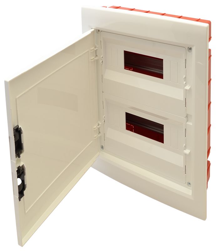 Tracon EDSSN-12/2 Süllyesztett elosztódoboz,fehér-sík ajtóval,NPE nélkül 2×12 modul,IP40 - Image 3