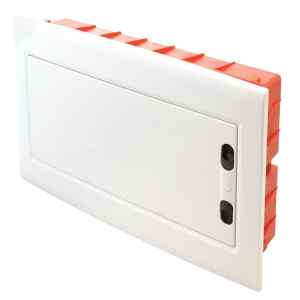 Tracon EDSSN-18/1 Süllyesztett elosztódoboz,fehér-sík ajtóval,NPE nélkül 1×18 modul,IP40