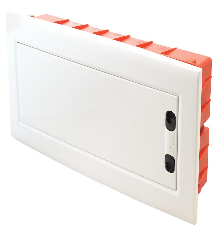 Tracon EDSSN-18/1 Süllyesztett elosztódoboz,fehér-sík ajtóval,NPE nélkül 1×18 modul,IP40