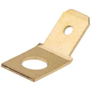 Tracon CSA-45-5 Csavaros rögzítésű szigeteletlen csatlakozó csap,sárgaréz 6,3x0,8mm 45°,M5