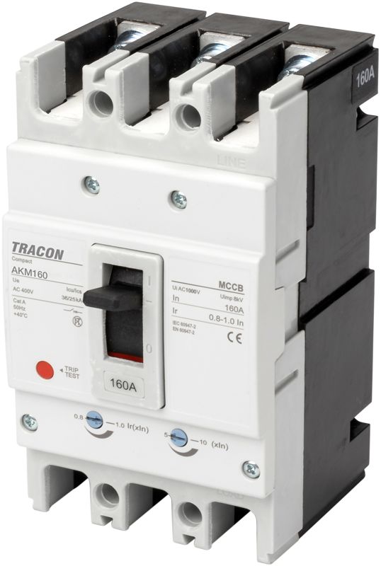 Tracon AKM1-32 Kompakt megszakító 3P,32A,Ir=In,400/415V,50/60Hz,Icu=36kA,Ics=25kA