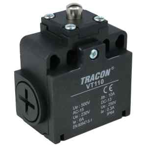 Tracon VT110 Helyzetkapcsoló,kúpos-ütközős 1xNO+1xNC,6A/230V AC-15,0,3A/250V DC-13,IP65