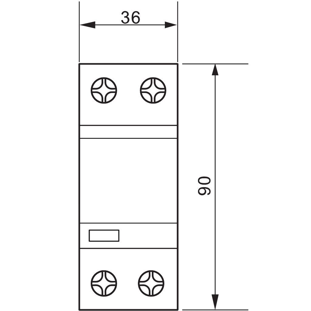 Tracon ESPD1+2+3-25-1P T1+T2+T3 AC típusú túlfeszültség levezető,egybeépített Uc:275V; Iimp:25kA; In:25kA; Uoc:20kV; Up:1,3kV; 1P - Image 3