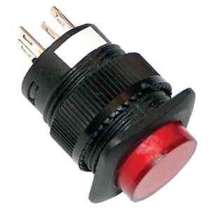 Tracon MNG-110R Mini jelzőlámpás nyomógomb,piros 1×NO,110V AC/DC