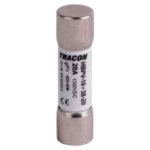 Tracon HBPV-10X38-20 Hengeres biztosító PV gPV,20A,1000VDC,10kA,10x38
