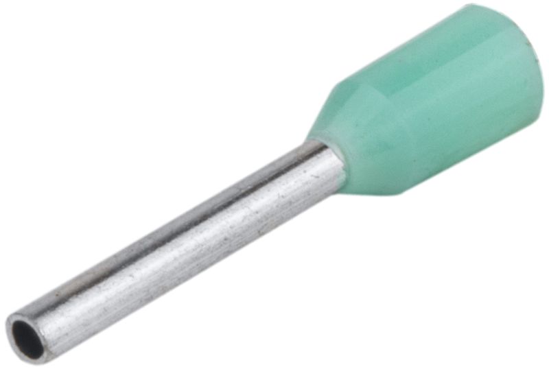 Tracon E136 Szigetelt érvéghüvely,ónozott elektrolitréz,türkiz 0,34mm²,L=10,4mm