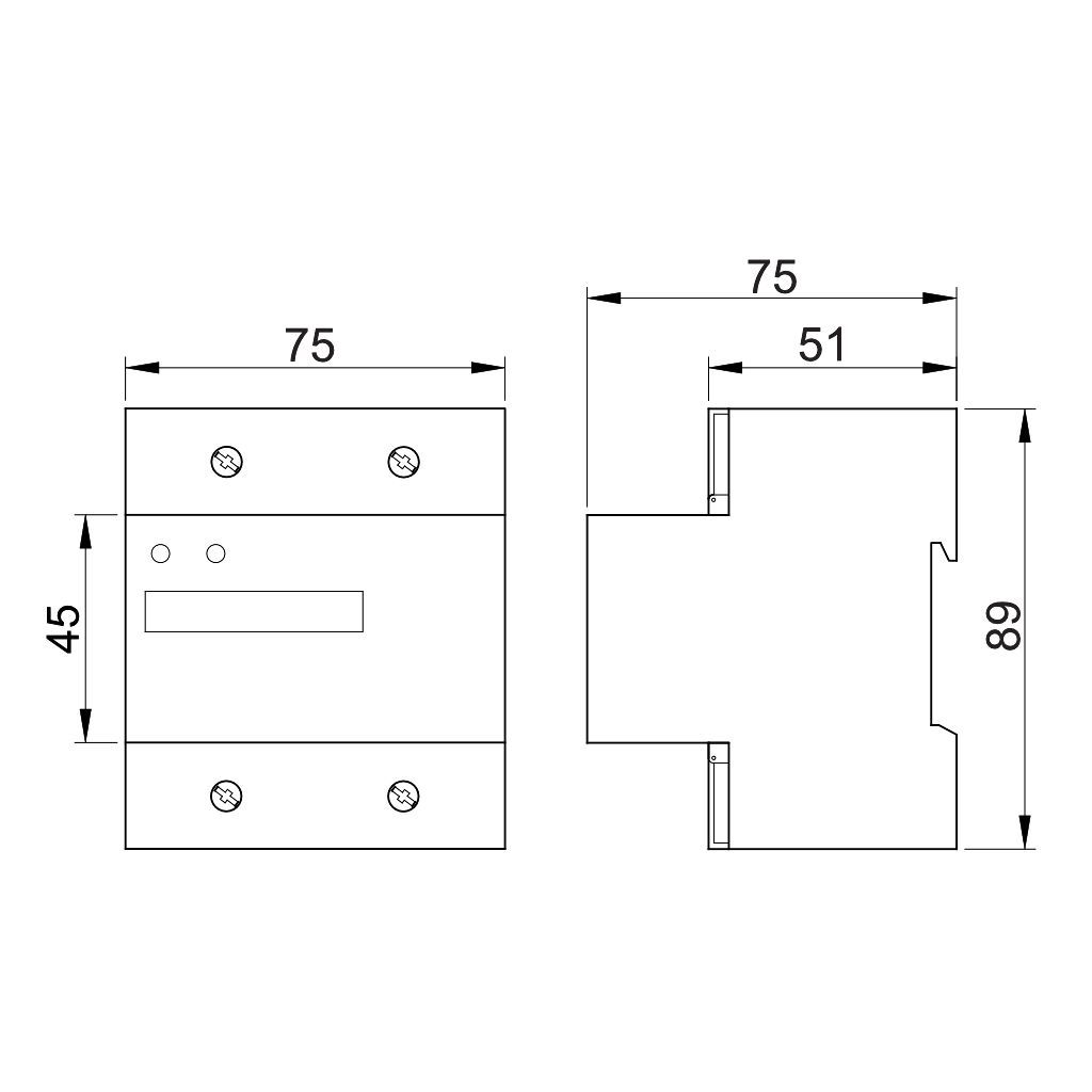 Tracon TVO-F1-CT LCD kijelzésű egyfázisú áramváltós fogyasztásmérő 230V / 5 A Pd=1W - Image 3