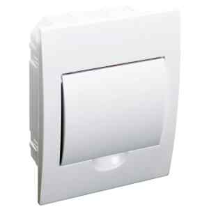 Tracon EDSN-6/1 Süllyesztett elosztódoboz,fehér ajtóval,N/PE sínnel 1×6 modul,IP40