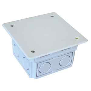 Tracon D80X80 Perforált kötődoboz süllyesztett,négyzetes,fekete 79x79×51.5mm