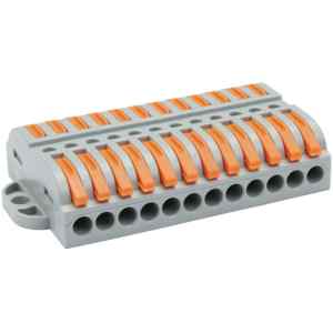 Tracon OVOFT1212 Csavar nélküli vezetékösszekötő,toldó,nyitható 0,5-4mm²,32A,400VAC 12P