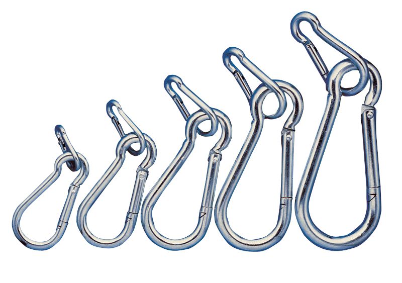 Tracon RKARA10 Karabiner,rugós,acél d=10mm,2100N
