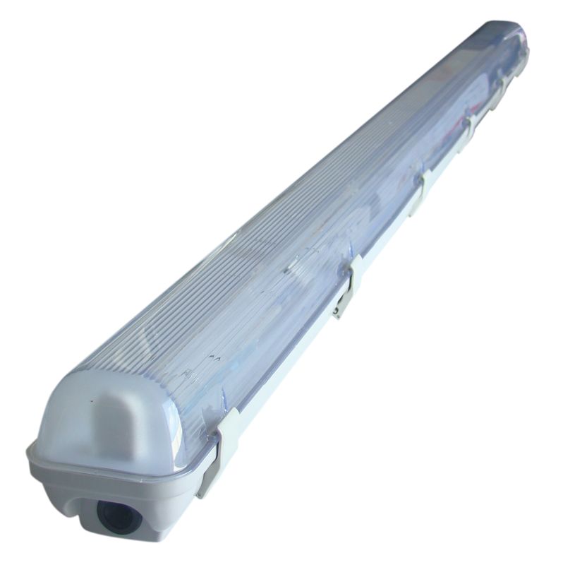 Tracon TLFVLED106 Védett lámpatest LED csövekhez,egyoldalas betáp 230 V,50 Hz,G13,600 mm,IP65,ABS/PC