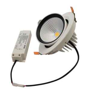 Tracon DLCOBA35WW Beépíthető álmennyezeti LED lámpatest,forgatható 230 V,50 Hz,35 W,3250 lm,2700 K,EEI=F