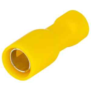 Tracon SHA4 Szigetelt hengeres csatlakozó aljzat,elektrolitréz,sárga 6mm²,PVC