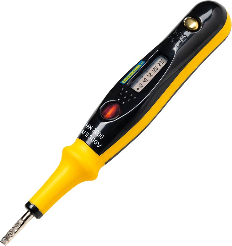 Tracon PAN2000 Feszültség teszter LCD kijelzővel 12-250VAC,1,5-36VDC,1p