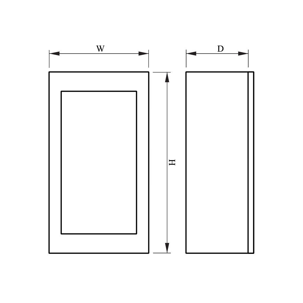 Tracon EDFKS-8/1 Falon kívüli elosztódoboz,füstszínű-sík ajtóval,NPE nélkül 1×8 modul,IP40 - Image 2