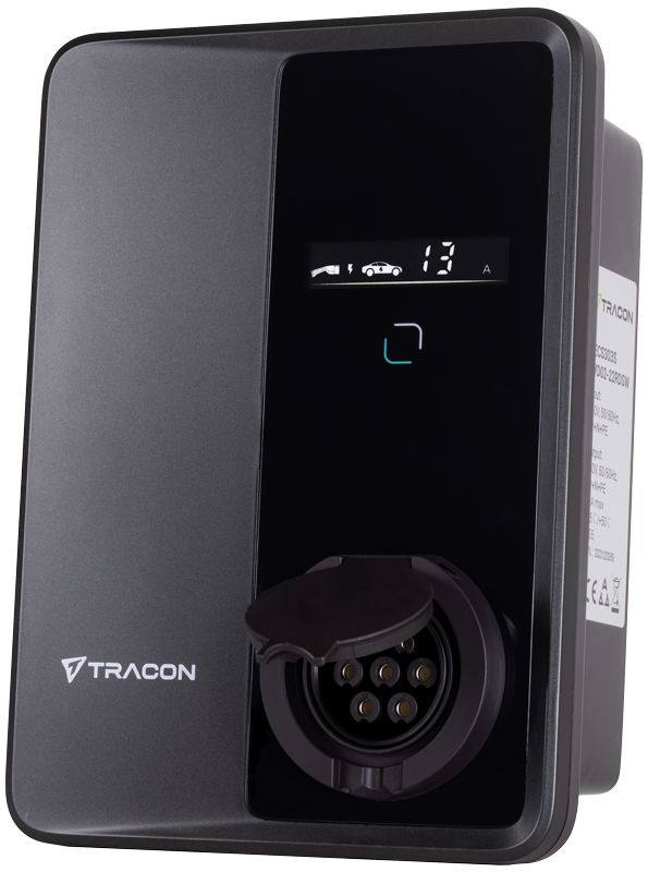 Tracon TECS303S E-AUTÓ TÖLTŐÁLLOMÁS 22kW Type2Csatlakozó aljzattal 3×32A/400V,22kW,TYPE2 - Image 2