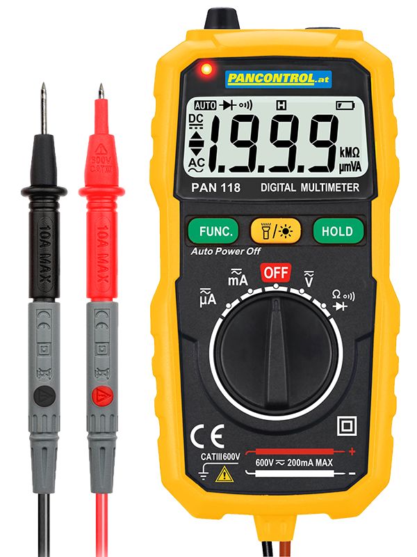 Tracon PAN118 Digitális multiméter DCV,ACV,DCA,ACA,OHM,dioda,NCV