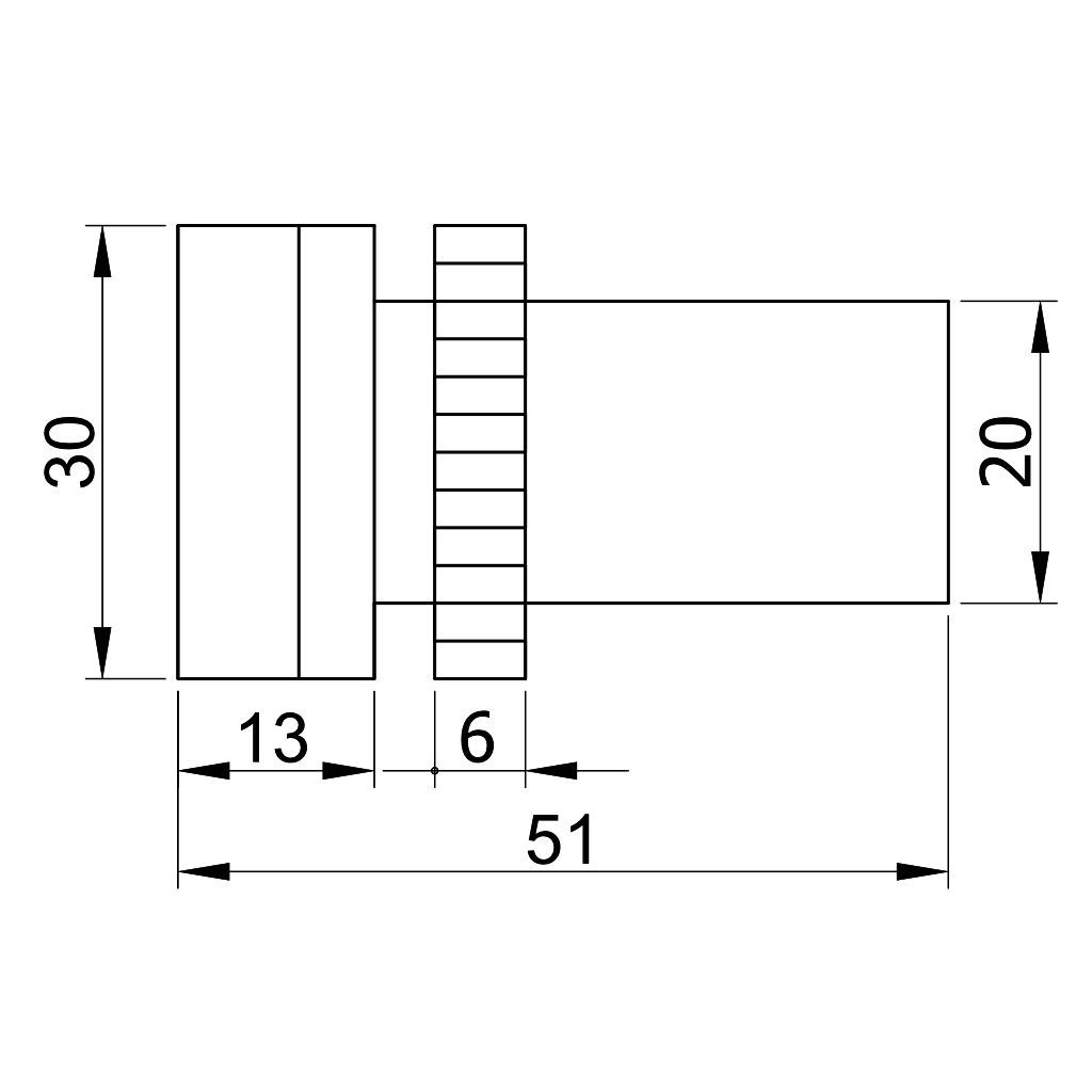 Tracon LJL22-WA LED-es jelzőlámpa,fehér 12V AC/DC,d=22mm - Image 2