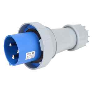 Tracon TICS-043 Ipari csatlakozó dugó,fokozott védelemmel 125A,250V,2P+E,6h,IP67