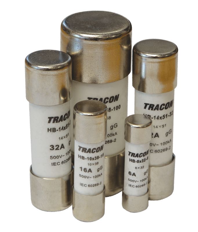 Tracon HB-14X51-50 Hengeres biztosító gG 50A,500VAC,100kA,14x51