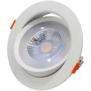 Tracon DLCOB9NW Beépíthető álmennyezeti LED lámpatest,forgatható 200-240 V,50Hz,9W,4000K,630lm,38°,IP20,EEI=G