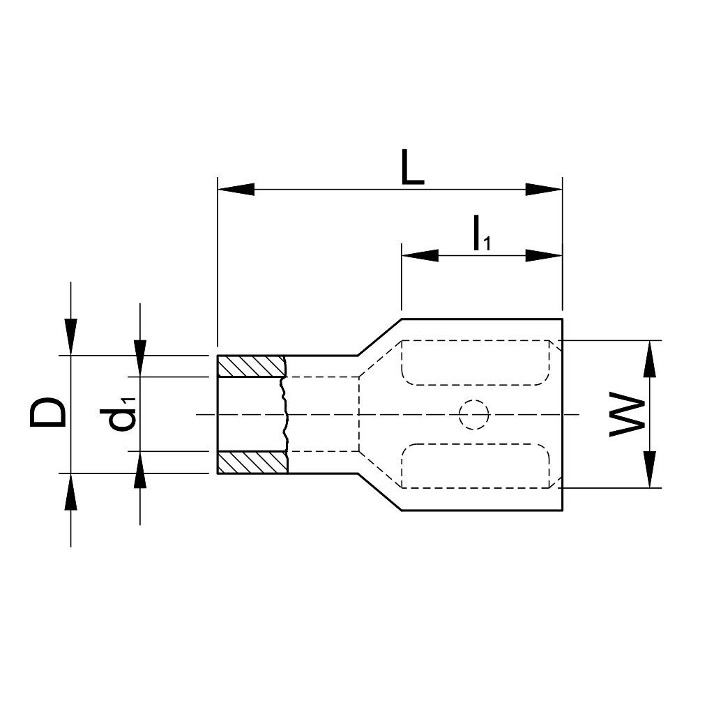 Tracon PTCSH3 Teljes szigetelésű rátolható csatl. hüvely,sárgaréz,piros 1,5mm²,2,8×0,5mm - Image 2
