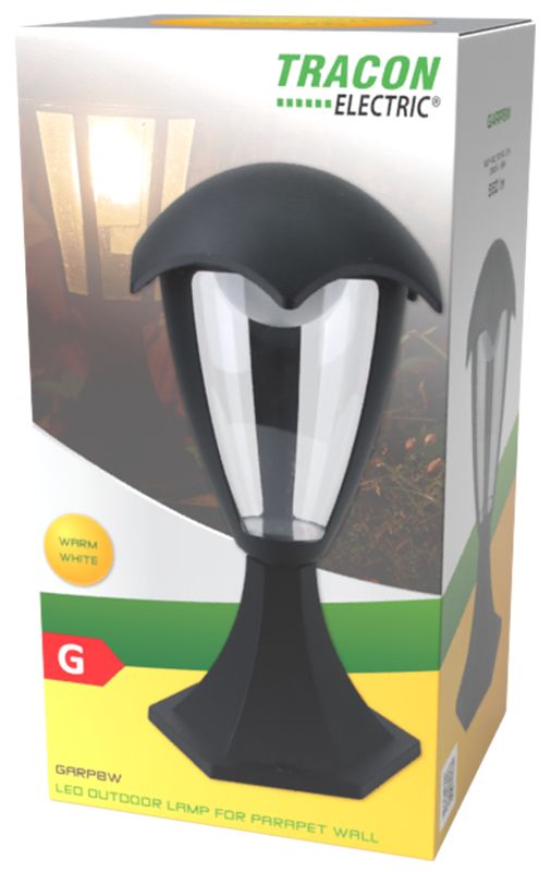 Tracon GARP8W LED-es kültéri állólámpa parapet falra 230 VAC,50 Hz,8 W,550 lm,3000 K,IP54,EEI=G - Image 2