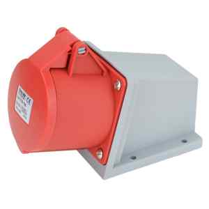 Tracon TICS-125 Felületre szerelhető ipari csatlakozóaljzat 32A,400V,3P+N+E,6h,IP44