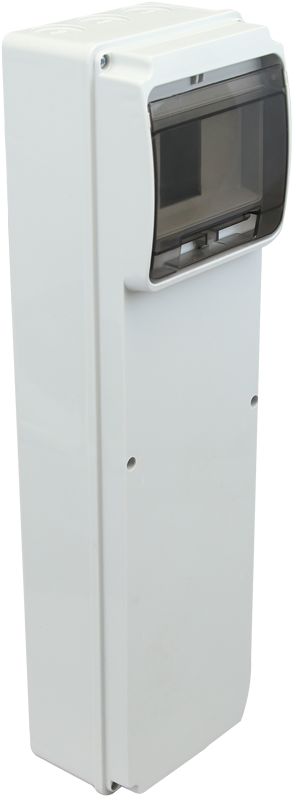 Tracon TDB461377 Üres ipari csatlakozódoboz szerelősínnel,ABS 6 mod,H×W×D=460×130×105mm,IP55