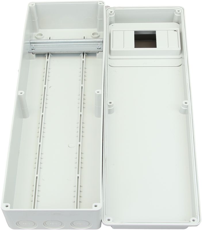 Tracon TDB461377 Üres ipari csatlakozódoboz szerelősínnel,ABS 6 mod,H×W×D=460×130×105mm,IP55 - Image 3