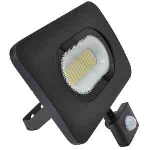 Tracon RSMDLM50H SMD fényvető mozgásérzékelővel,fekete 220-240V,50W,4000K,IP65,4000lm,120°,10s-7min,3-10m,EEI=G