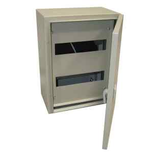 Tracon TFE504020M Fém elosztószekrény,maszkos,acél,szürke 3×16 mod,H×W×D=500×400×200mm,IP55
