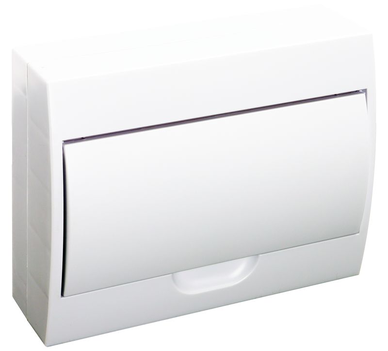 Tracon EDFKN-12/1 Falon kívüli elosztódoboz,fehér ajtóval,N/PE sínnel 1×12 modul,IP40
