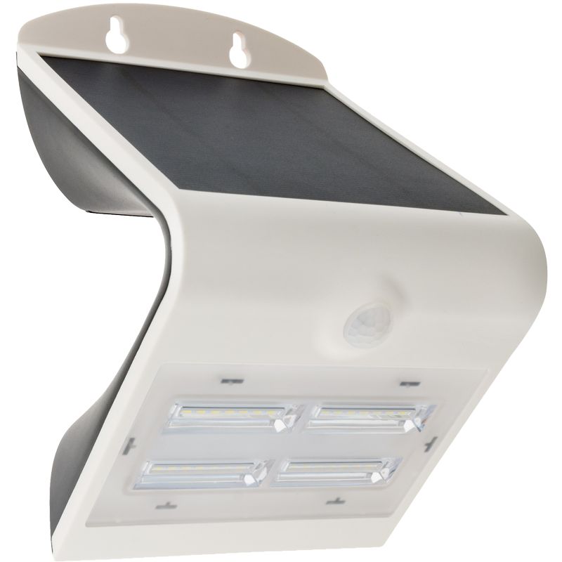 Tracon LSLBW3W Napelemes LED fali világítótest mozgásérzékelővel,fehér 3,2 W,4000 K,400 lm,IP65,3,7 V,2 Ah