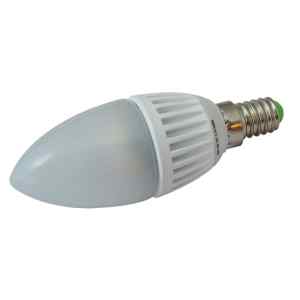 Tracon LGY5W Gyertya burájú LED fényforrás,tejüveg 230VAC,5 W,2700 K,E14,380 lm,180°,EEI=G