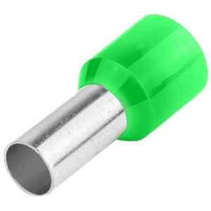 Tracon E22 Szigetelt érvéghüvely,ónozott elektrolitréz,zöld 6mm²,L=20mm