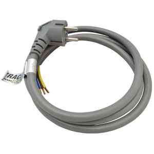 Tracon DVK3X2,5-3 Csatlakozódugó kábellel, szürke 3x2.5mm2, 3m, 16A, 250VAC, H05VV-F,3680W(DUAL Schuko/French)