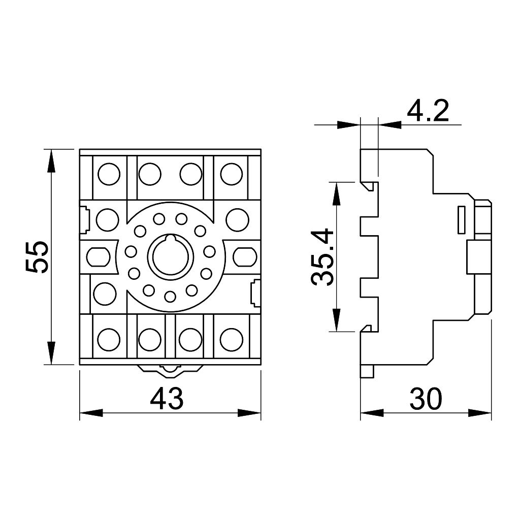 Tracon PF11-3A Relé aljzat RM11,RT11 - Image 2