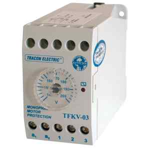 Tracon TFKV-03 Védőrelé,feszültségcsökkenési 1 fázisú rendszerhez 230V AC,140-200V/240V AC,5A/250V AC