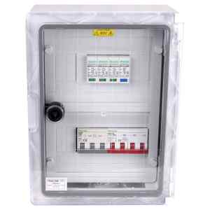 Tracon SPBPV316 Túlfeszültség-védelmi doboz fotovoltaikus rendszerekhez 330×250×130mm,IP65,IK10,AC1+2,400V,In:16A,Iimp:12.5kA