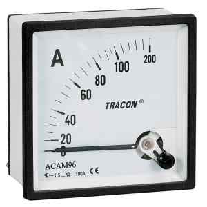 Tracon ACAM48-5 Analóg váltakozó áramú ampermérő közvetlen méréshez 48×48mm,5A AC