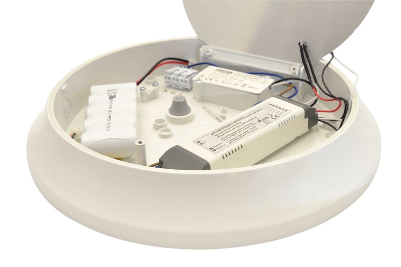 Tracon EVAE21NW Műanyag búrás falon kívüli LED világítótest inverterrel 100-240 V,50 Hz,21/2 W,1600/140 lm,1 h,4000 K,IP54,EEI=F - Image 4
