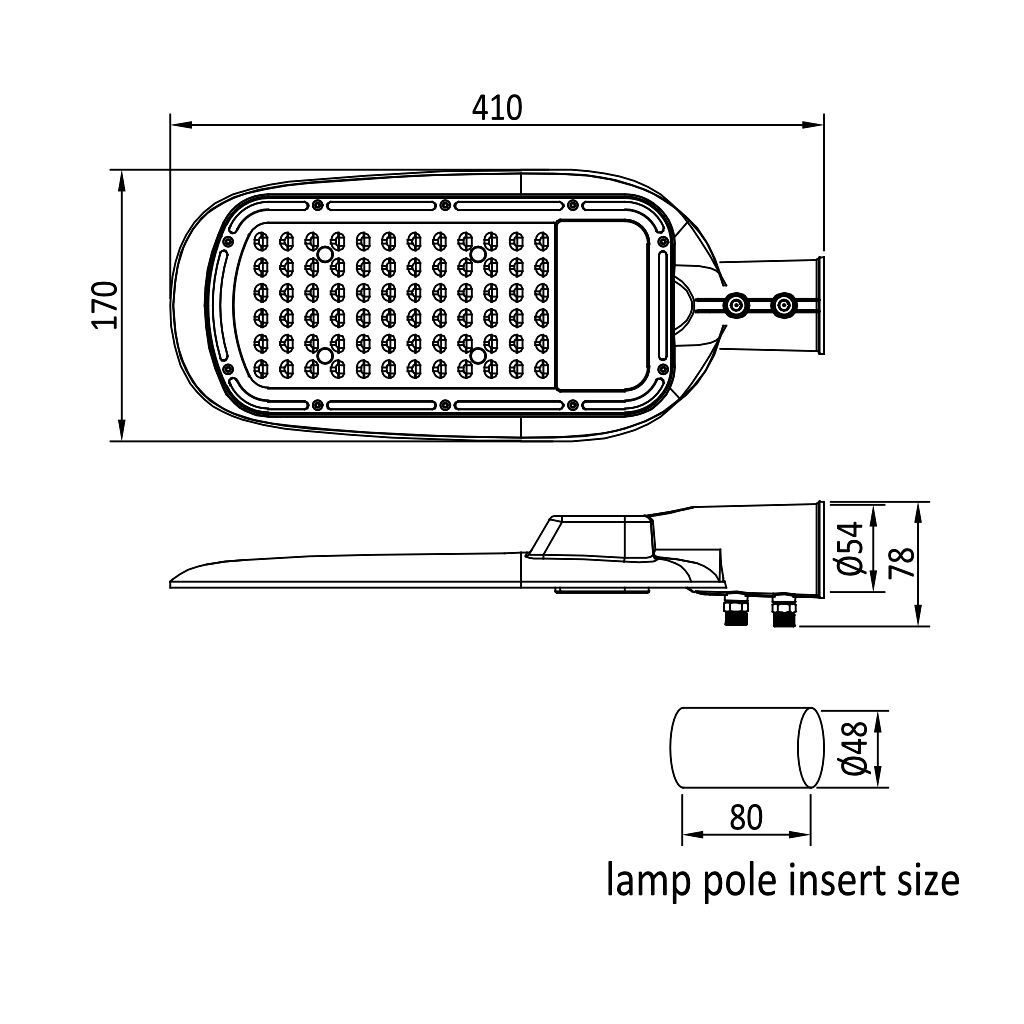 Tracon LSJT150W LED utcai világítás,fix rögzítéssel 230VAC,150W,15600lm,25000 h,IP65,4000K,EEI=F - Image 2