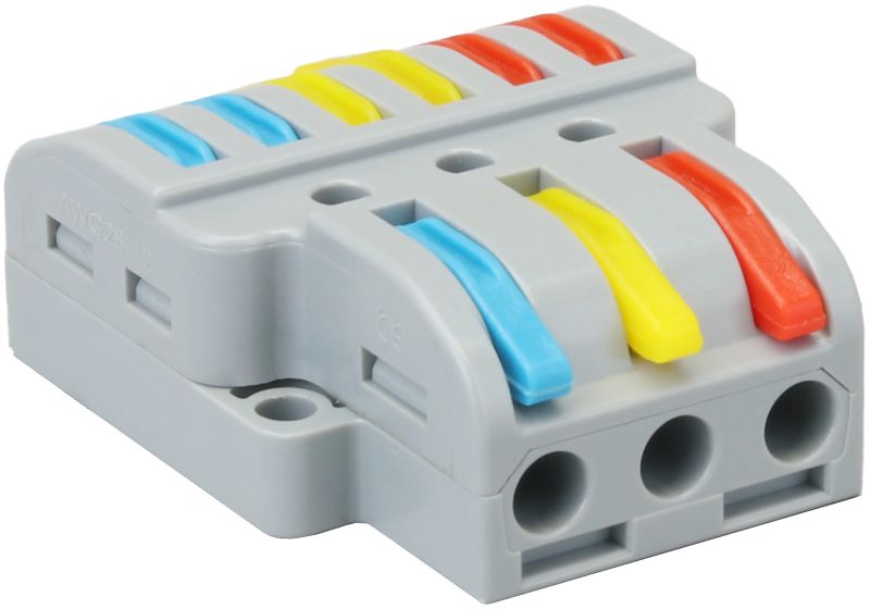 Tracon OVO3P36 Többpólusú csavar nélküli vezetékösszekötő,nyitható 0,5-4mm²,32A,400VAC 3P - Image 2