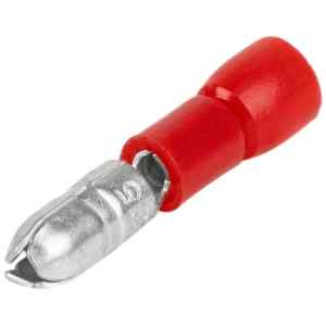 Tracon PH4 Szigetelt hengeres csatlakozó dugó,elektrolitréz,piros 1,5mm²,PVC