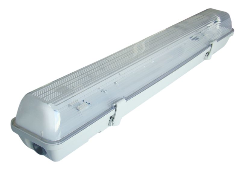 Tracon TLFV-136E Fénycsöves védett lámpatest elektronikus előtéttel 230V, 50Hz, T8, G13, 1×36 W, IP65, ABS/PC, A2,