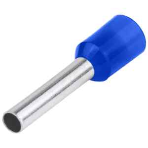 Tracon E05 Szigetelt érvéghüvely,ónozott elektrolitréz,kék 0,75mm²,L=14,6mm